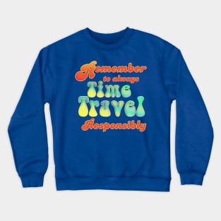 Retro Time Travel Graphic Crewneck Sweatshirt